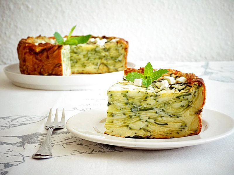 Recipe Invisible Zucchini And Fresh Goat Cheese Cake Light Frije