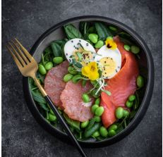 Recipe Smoked salmon salad - FRIJE