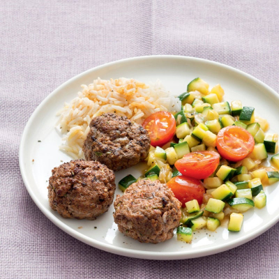 Recipe Beef meatballs with vegetables and rice | WW 11PB - FRIJE