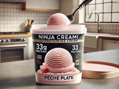 Recipe Protein Peach Ice Cream Ninja Creami - FRIJE