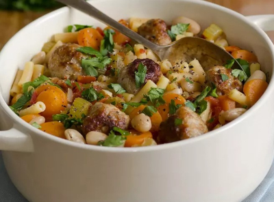 Recipe Macaroni and beef meatballs with carrots - FRIJE