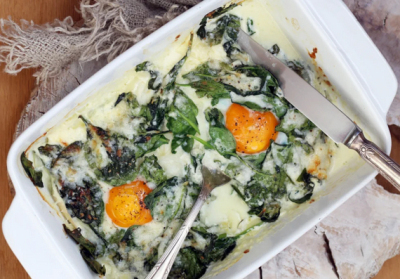 Recipe Spinach and Egg Gratin - FRIJE