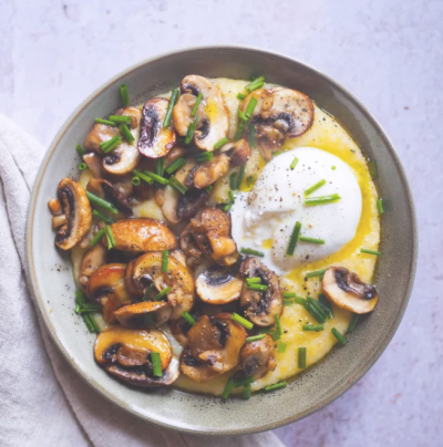 Recipe Creamy Polenta with Mushrooms and Burrata - FRIJE