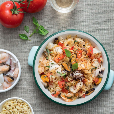 Recipe Wheat and seafood gratin - FRIJE
