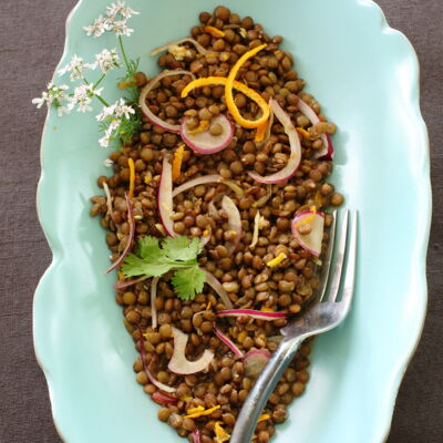 Recipe Lentil salad with onions - FRIJE