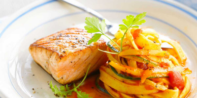 Recipe Grilled Salmon and Tagliatelle - FRIJE