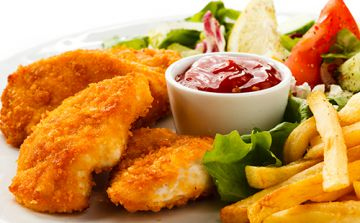 Recipe Homemade Chicken Nuggets Fries And Salad Frije